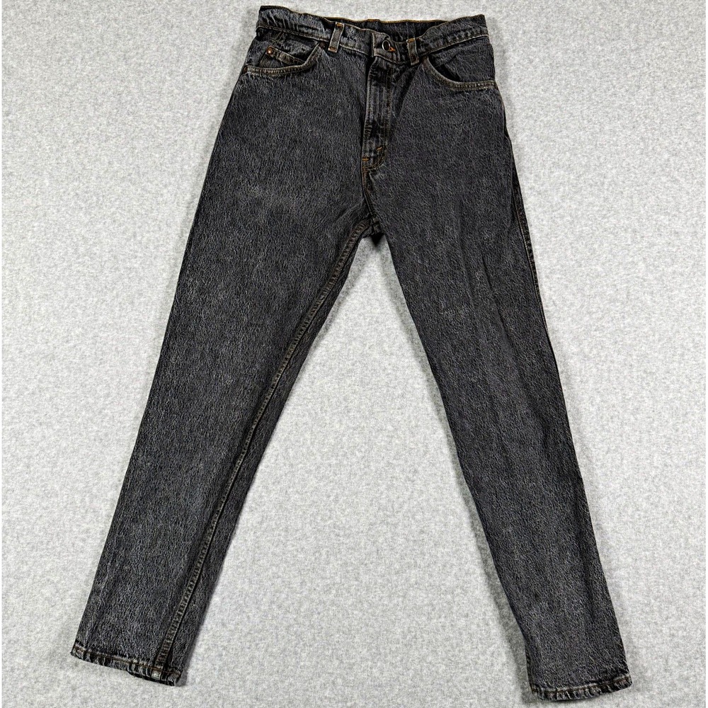 Vintage 80s Levis 95946 Faded Black Charcoal Jeans Womens W31 L30 Made in USA